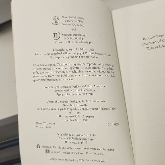 The Power of Now by Eckhart Tolle Paperback - Picture 4 of 6